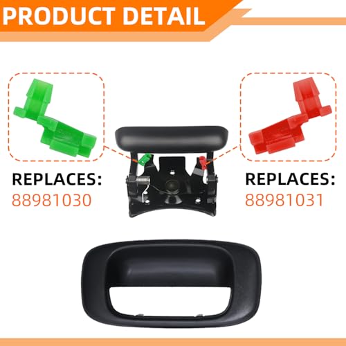 ZNBSIXP 10Pcs Tailgate Latch,Tailgate Latch Rod Clip Left and Right Handle Rod Door Lock Clip Compatible with 1999-2007 Chevy Silverado GMC Sierra for 88981030 88981031 - Image 5