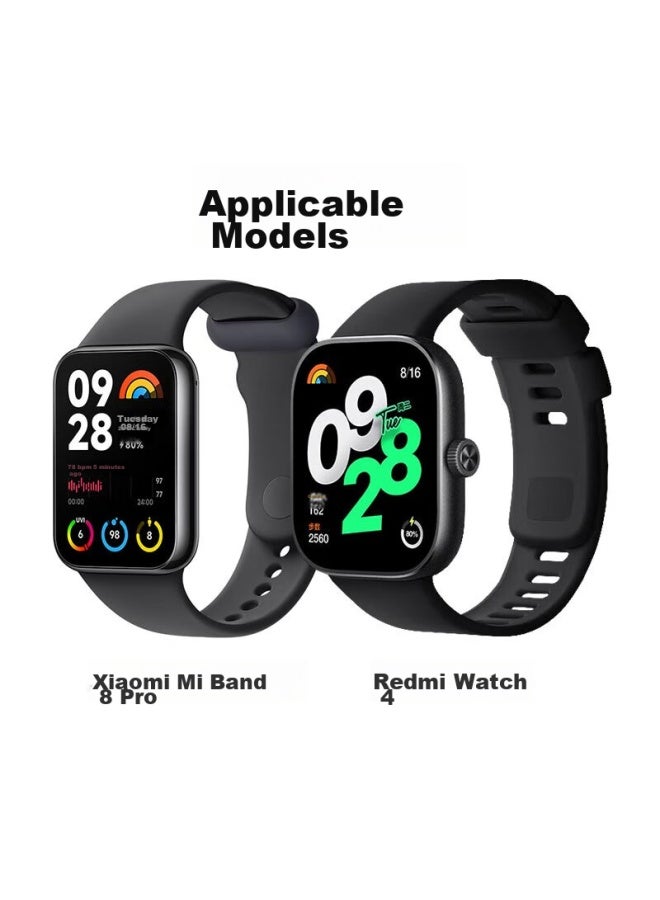 Kmaxai سوار ساعة مضفر متوافق مع Xiaomi Watch 5/4، Xiaomi Band 8/9 Pro، Dopamine Sports Watch Band، سوار معصم بديل من النايلون بحلقة خلفية، أسود - Image 3