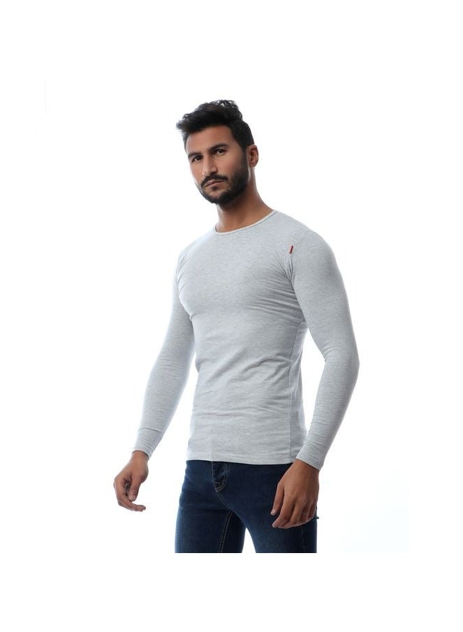 COTTONIL Stretch Men Long Sleeves Shirt Grey  - Image 2