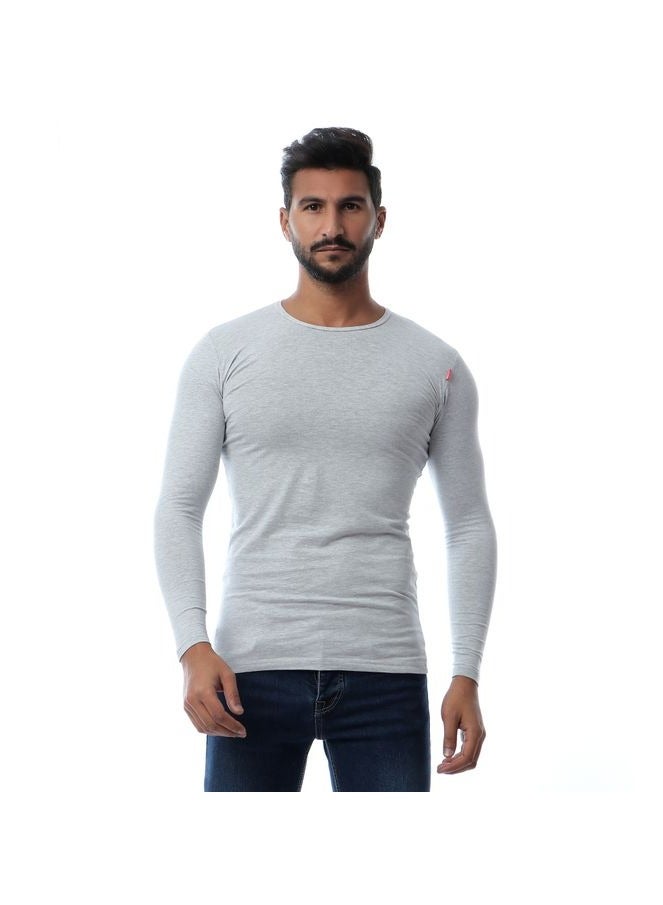 COTTONIL Stretch Men Long Sleeves Shirt Grey  - Image 1
