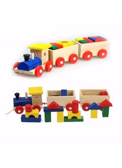 Generic Wooden Railway Train Stacking Sorting Toy  - Image 2