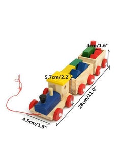 Generic Wooden Railway Train Stacking Sorting Toy  - Image 3