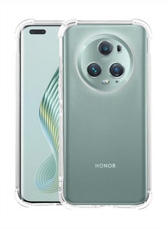 Honor Magic 5 Pro Case Cover with Clear TPU Four Corners Airbags Anti-Scratch Protective Back Cover Transparent Soft Duty Shockproof Protector Anti-Dust Comfortable Protection