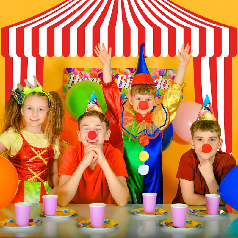 Ziliny 3 Pcs Carnival Party Decorations Circus Tent Awning Halloween Red White Banner Concession Stand(Striped Style) - Image 5