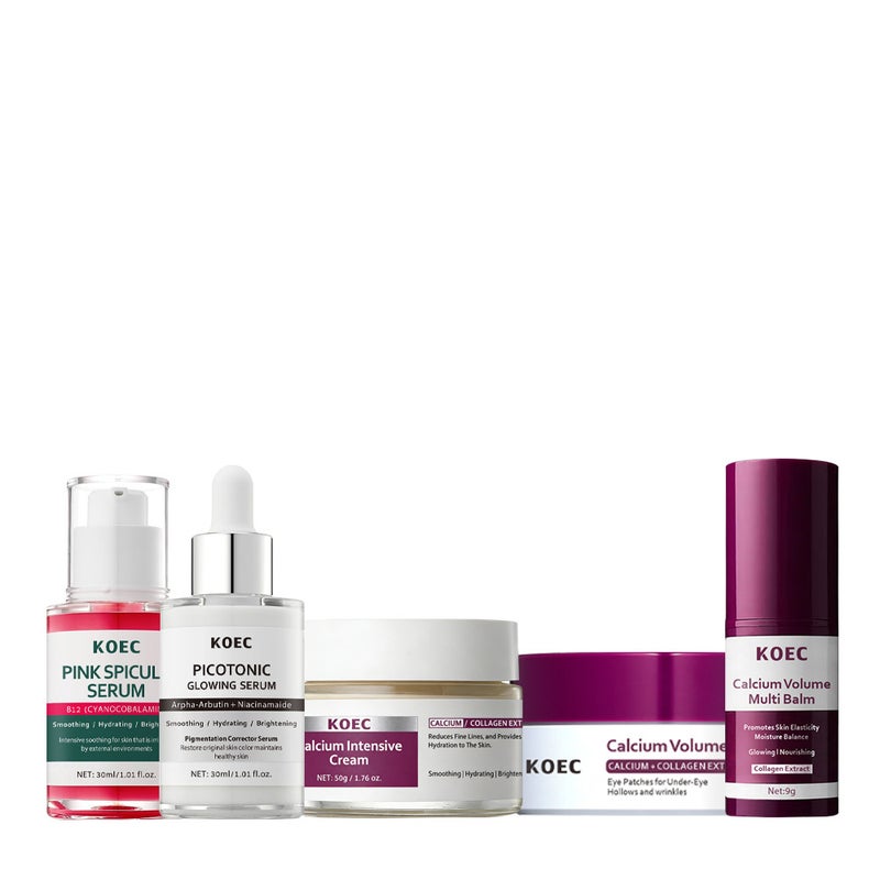 Koec Tk Popular Product Pink Micro-Needle Essence + Silver Calcification Essence Pore & Spot Care Duo - Image 2