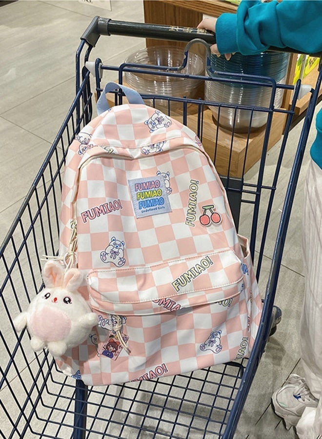 DUNISO Girl's School Backpack with Pencil Case Waterproof Book Bag with Compartments for Teen Girl Kid Students Elementary School Kids' School Bag With Large Capacity - Image 4