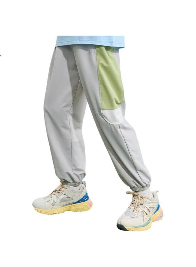Pepco Boys' Mosquito-Repellent Pants Summer Boys' Lightweight Color-Block Quick-Dry Pants Children'S Sports Casual Long Pants Summer - Image 2
