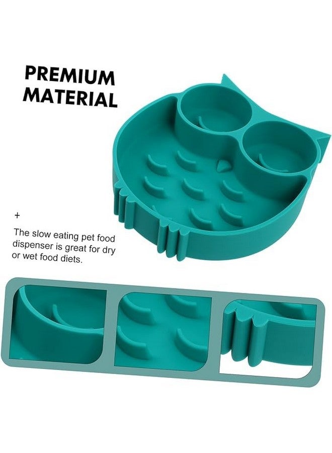 بت وعاء طعام بطيء مضاد للاختناق للكلاب - يعزز الأكل الصحي ويمنع الإفراط في الأكل - تصميم لغز غير قابل للانزلاق على شكل بومة - Image 5