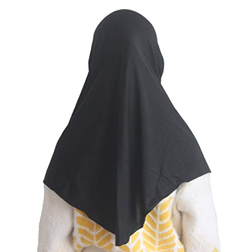 Modest Beauty Girls Hijab Muslim Kids Scarf Headwear Solid Color for 7-12 Years Ready to Wear - Image 3