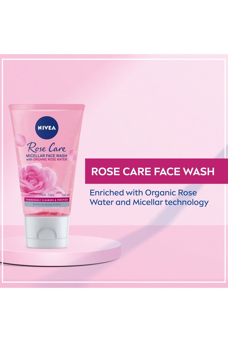 Nivea Rose Care Micellar Cleansing Face Wash With Organic Rose Water - Image 3