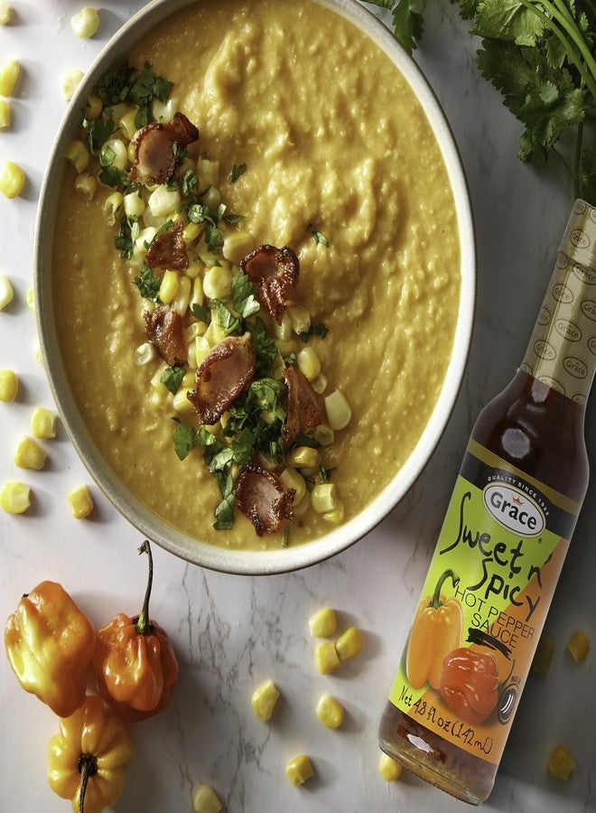 Grace صلصة الفلفل الحار الحلوة والتوابل من غريس 4.8 أونصة - عبوتان - مزيج متوازن من الفلفل - صلصة جناح الفلفل الحلو الكاريبي والغطس - Image 2