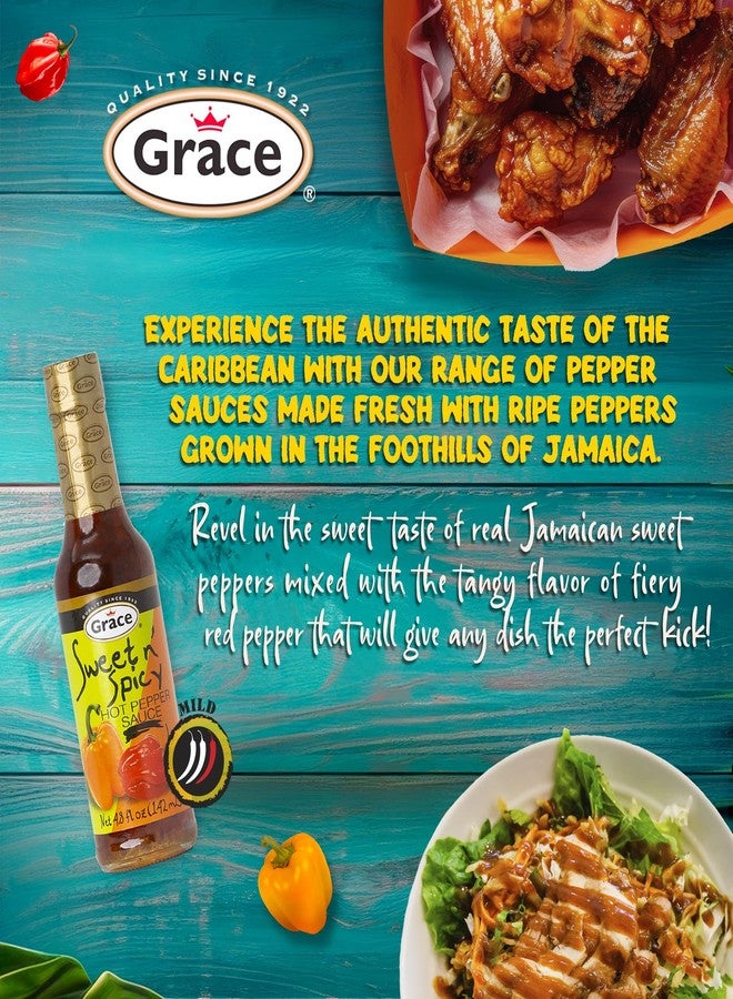 Grace صلصة الفلفل الحار الحلوة والتوابل من غريس 4.8 أونصة - عبوتان - مزيج متوازن من الفلفل - صلصة جناح الفلفل الحلو الكاريبي والغطس - Image 4