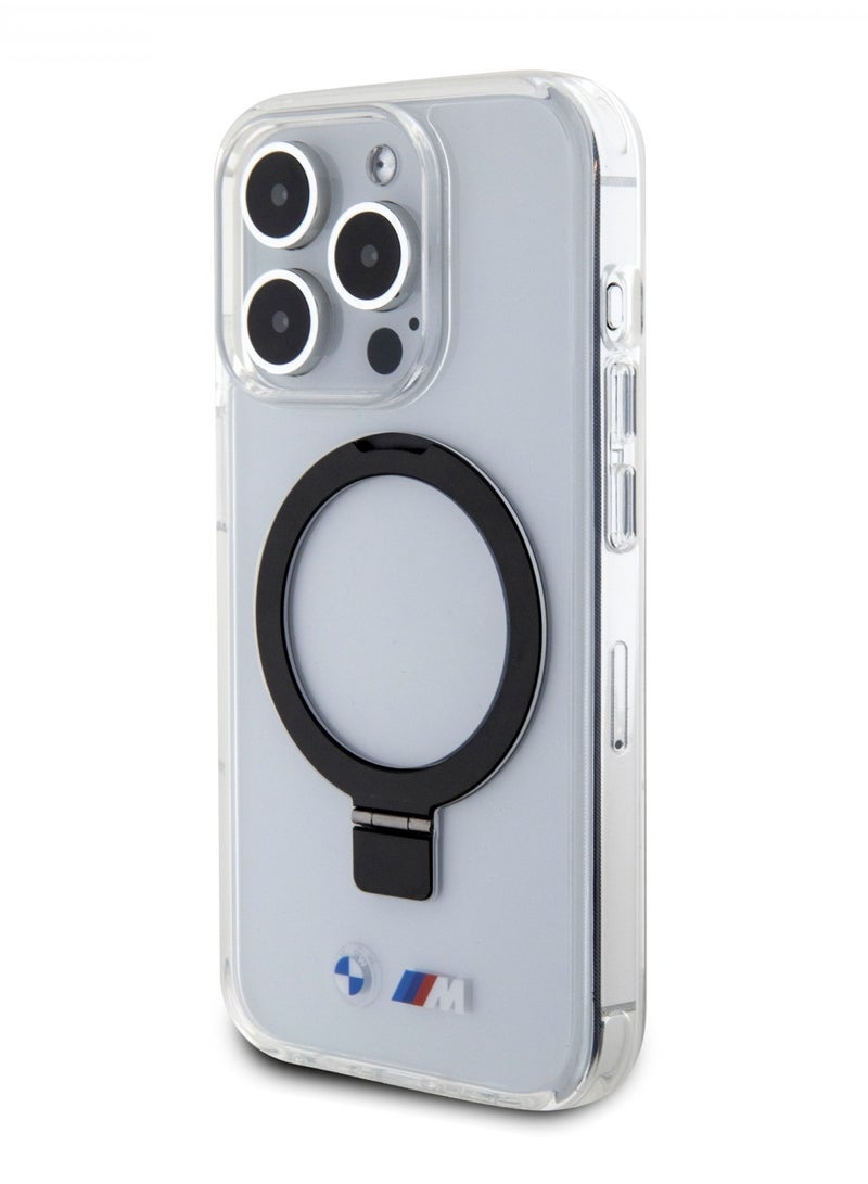 بي إم دبليو حافظة مج‌سیف IML مع حامل حلقي لهاتف آیفون 15 بروماکس - شفاف - Image 2