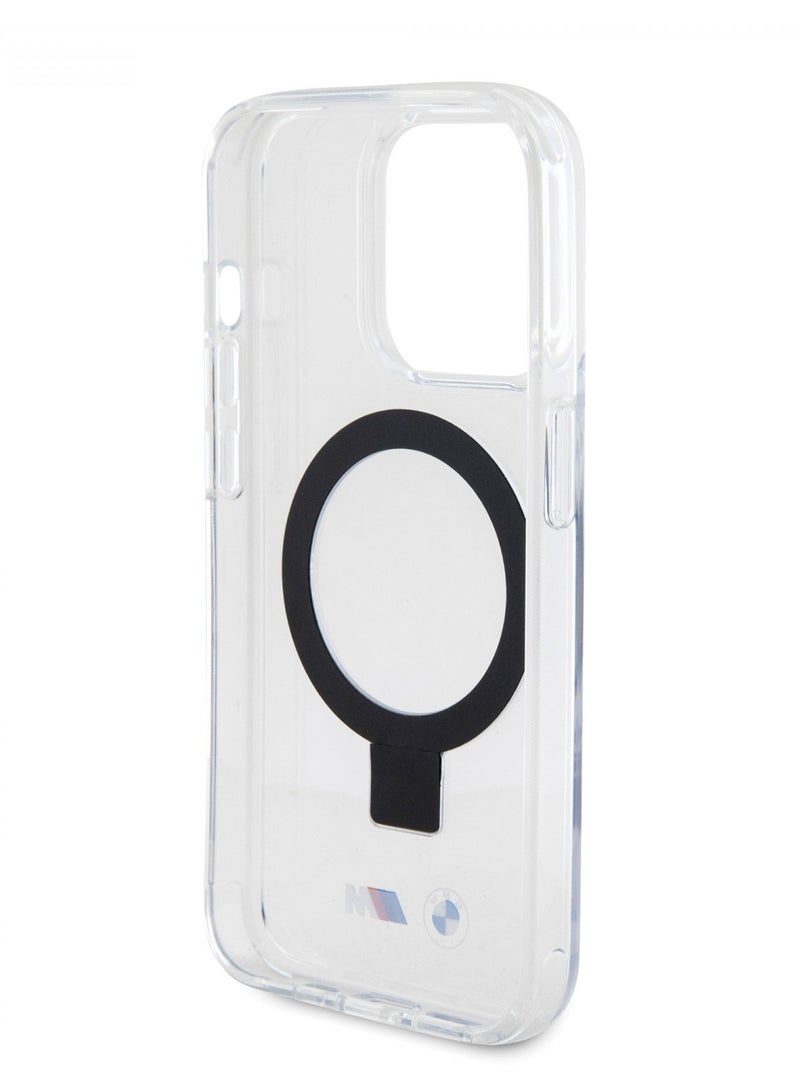بي إم دبليو حافظة مج‌سیف IML مع حامل حلقي لهاتف آیفون 15 بروماکس - شفاف - Image 4