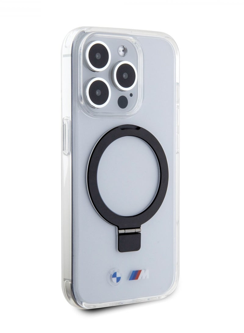 بي إم دبليو حافظة مج‌سیف IML مع حامل حلقي لهاتف آیفون 15 بروماکس - شفاف - Image 5