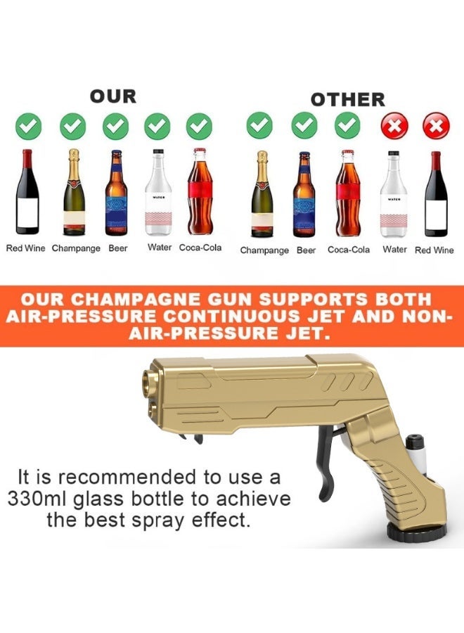 SKT Shiketro Multi-functional alloy champagne gun, beer spray gun, bottle opener, wine cork, party bar prop, essential for World Cup celebrations. - Image 2