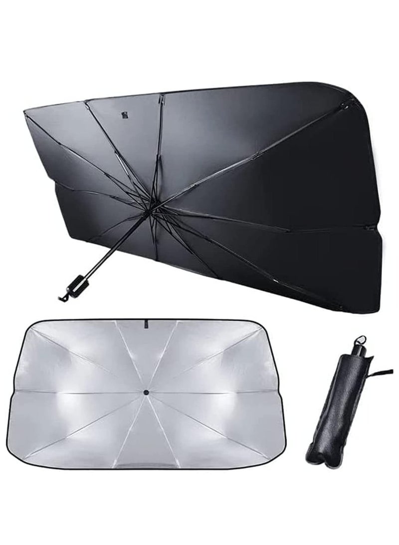 رولستيمي طوي مظلة السيارات الزجاج الأمامي الأشعة فوق البنفسجية والحرارة الشمس قناع حامي طوي عاكس الزجاج الأمامي مظلة - Image 2