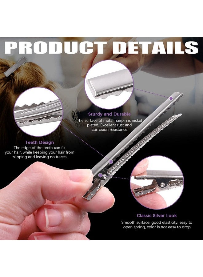 Swpeet 200Pcs 3Inch 7.5Cm Alligator Hair Clips Kit Perfect For Metal Duck Bill Hair Clips Flat Top Single Prong Hairpins For Hair Styling Diy Accessories - Image 5