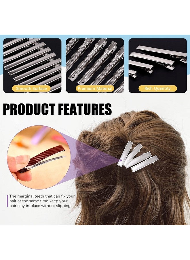 Swpeet 200Pcs 3Inch 7.5Cm Alligator Hair Clips Kit Perfect For Metal Duck Bill Hair Clips Flat Top Single Prong Hairpins For Hair Styling Diy Accessories - Image 4