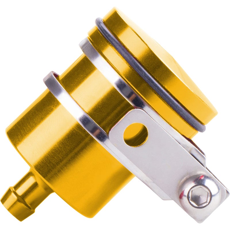 MRELC Universal Motorcycle Aluminum Brake Fluid Reservoir Oil Cup Fit For Yamaha Kawasaki Honda Suzuki BMW and more Gold - Image 3