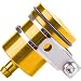 MRELC Universal Motorcycle Aluminum Brake Fluid Reservoir Oil Cup Fit For Yamaha Kawasaki Honda Suzuki BMW and more Gold - Image 2