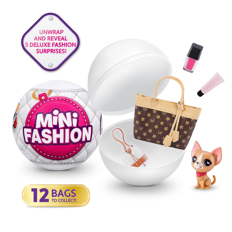 Mini Brands 5 Surprise Mini Fashion Amazon Exclusive Mystery Brand Collectibles by ZURU (2 Pack), Gifts for Easter Basket Stuffers, Doll Accessories - Image 2