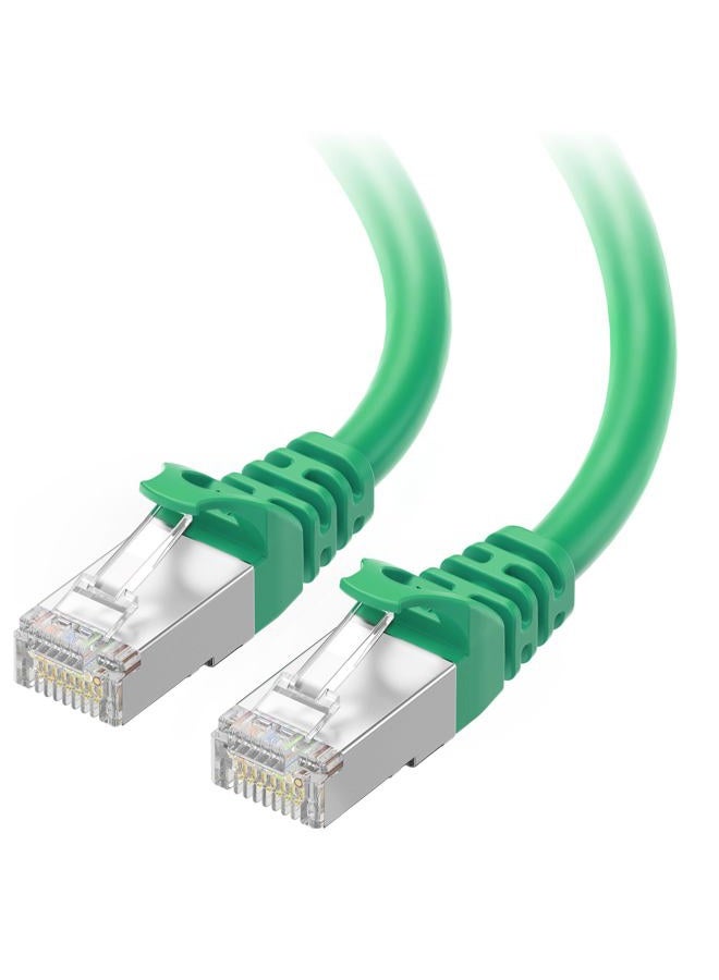 Cable Matters 10Gbps Snagless Shielded Cat 6A Ethernet Cable - 50ft, Cat 6A Cable, Cat6A Cord, Ethernet Cord, Green - Image 1