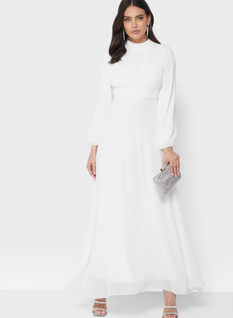 Khizana Puff Sleeve A-Line Dress