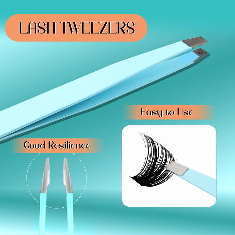 GEMERRY DIY Lash Extension Kit for Beginners 280 PCS Individual Lash Clusters Kit 0.07D 10-18 MIX Eyelash Extension Kit Lash Glue for Eyelash Extensions(80D-0.07D,10-18MIX-KIT) - Image 5
