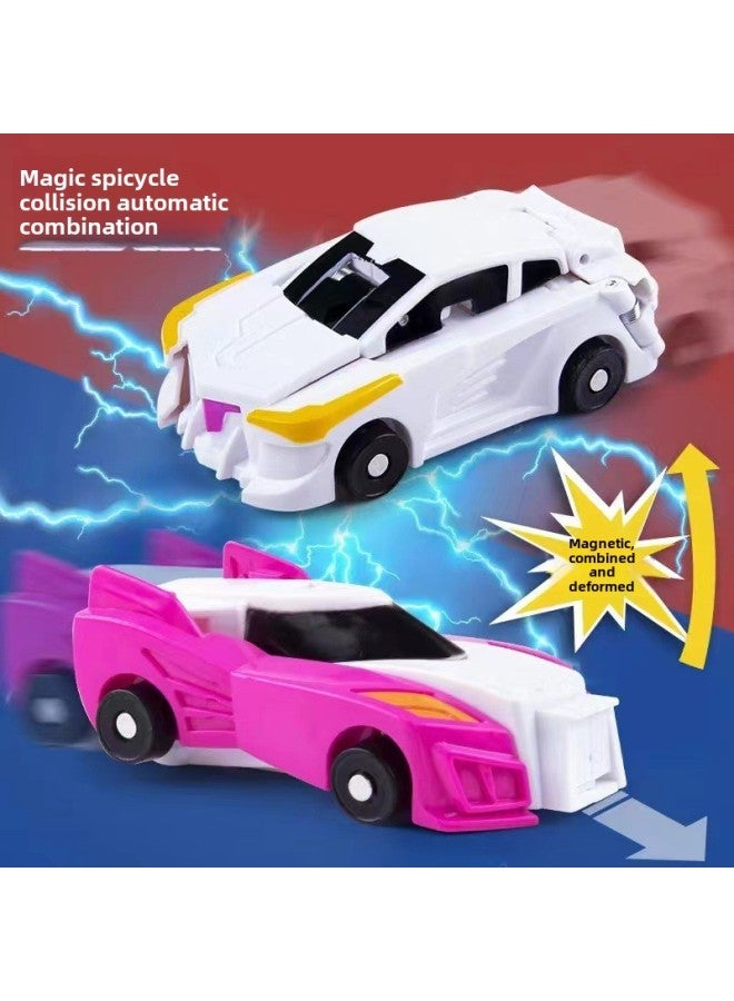 لعبة Magic Sky Wing Pegasus Unicorn Robot المغناطيسية الممتصة للتصادمات المشوهة بين الوالدين والطفل - اللون: وردي Tianma Unicorn (حقيبة) - Image 4