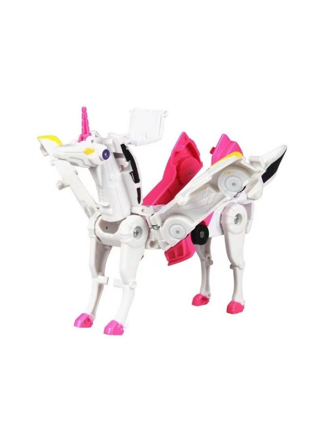 لعبة Magic Sky Wing Pegasus Unicorn Robot المغناطيسية الممتصة للتصادمات المشوهة بين الوالدين والطفل - اللون: وردي Tianma Unicorn (حقيبة) - Image 1