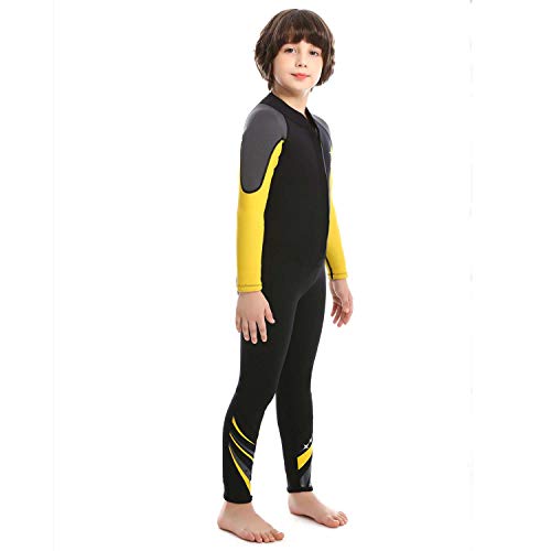 ZCCO Kids Wetsuit,2.5mm Neoprene Diving Suit for Teens,Full Body Swimsuit for Boys and Girls,Long Sleeve One Piece Wet Suit Perfect for Swimming, Surfing, and Water Sports (Black, XS) - Image 4