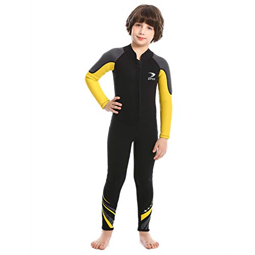 ZCCO Kids Wetsuit,2.5mm Neoprene Diving Suit for Teens,Full Body Swimsuit for Boys and Girls,Long Sleeve One Piece Wet Suit Perfect for Swimming, Surfing, and Water Sports (Black, XS) - Image 3