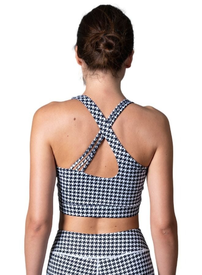 Mei Stylish Cross Back Gym Fitness Yoga Sports half Vest Bra Support Top  - Image 2