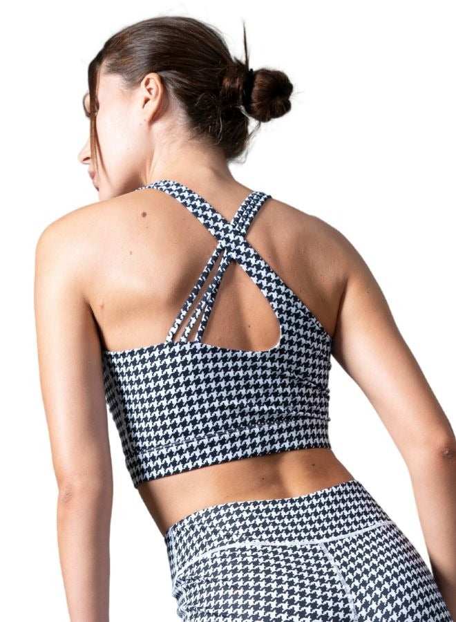 Mei Stylish Cross Back Gym Fitness Yoga Sports half Vest Bra Support Top  - Image 5