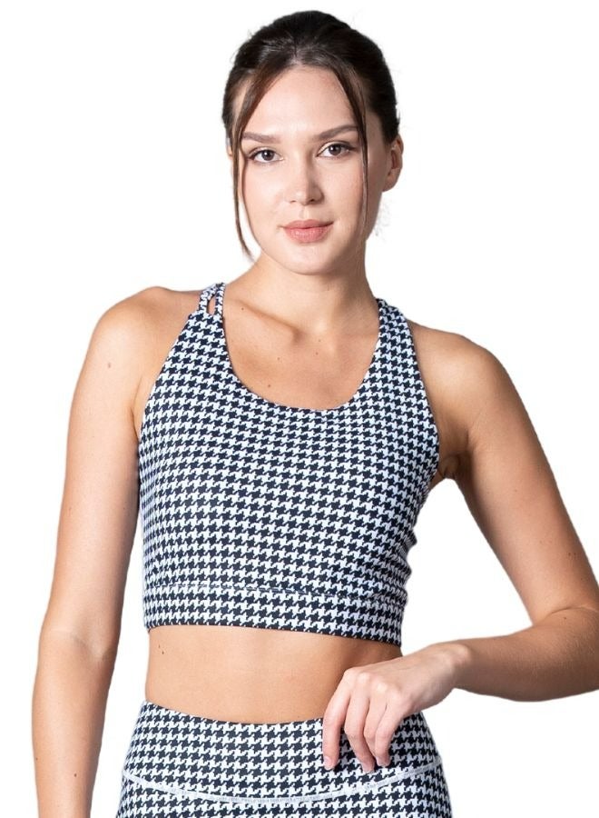 Mei Stylish Cross Back Gym Fitness Yoga Sports half Vest Bra Support Top  - Image 4