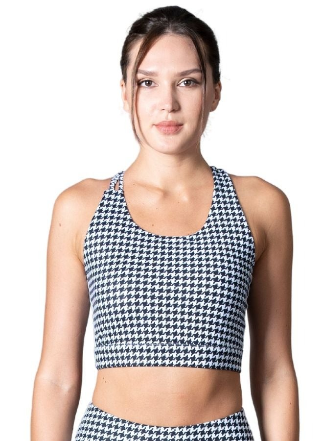 Mei Stylish Cross Back Gym Fitness Yoga Sports half Vest Bra Support Top  - Image 1