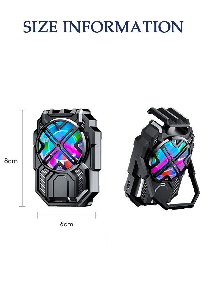 DUNISO Phone Cooler for Live Streaming and Gaming, Fast Phone Cooling Fan, Cellphone Radiator for Mobile Gaming TikTok Live Strea, Fit All Types of iPhone Android Smartphones - Image 4