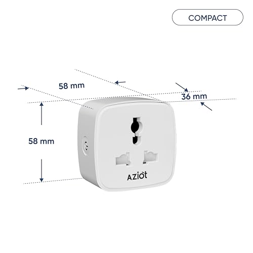AZIOT 10A Smart Plug with Energy Monitoring – WiFi/Bluetooth – Made in India – Timer Function – Works with Google Home & Amazon Alexa - Image 4