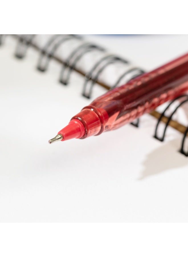 Deli Ballpoint Pen 0.7mm, Red Ink, Fine Tip, 50 Pieces Pack for School, Office & Business Use - Image 1