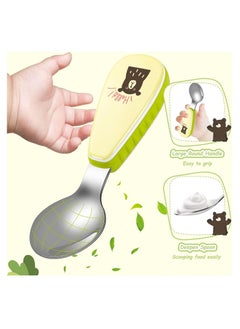 Generic Packs Stainless Steel Baby Utensils Cutlery Set, Plastic Handle Toddler Spoons Forks Self Feeding for 12 Months Plus Toddler Kids Children  - Image 2