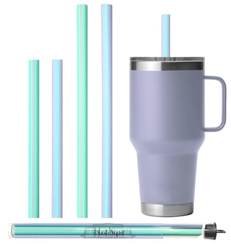 HotSips Reusable Drinking Straws  Ergonomic Shape Made in the USA  Tumblers  Cups 1232 oz  Fit for Hot and Cold Beverages Water Coffee Tea  Portable Travel Case  2 Medium 2 Large