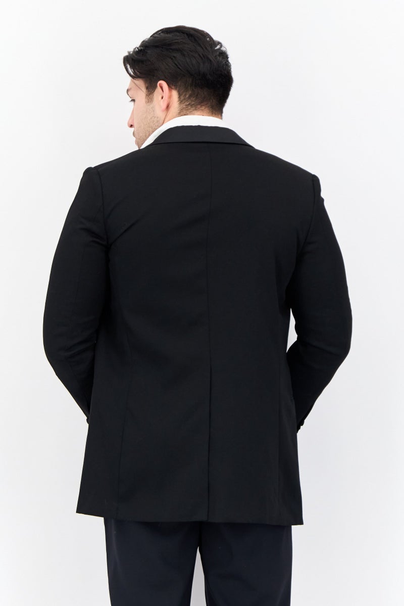 GANT Men Regular Fit Plain Formal Blazer, Black - Image 3