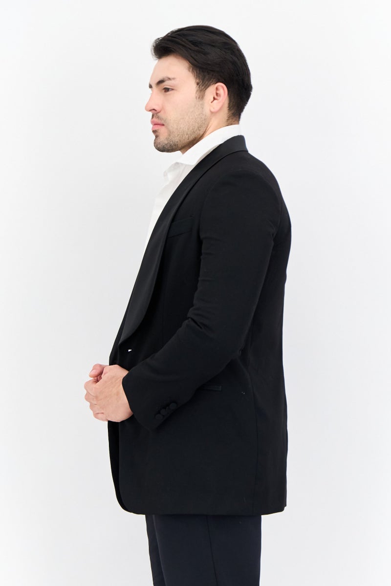 GANT Men Regular Fit Plain Formal Blazer, Black - Image 4