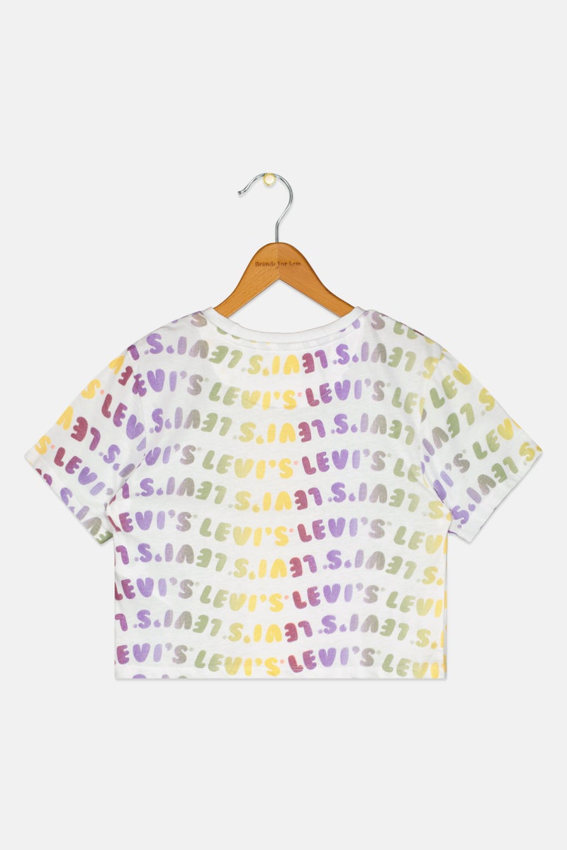 Levi's Kids Girl Short Sleeve Graphic Print T-Shirt, Multicolor - Image 3