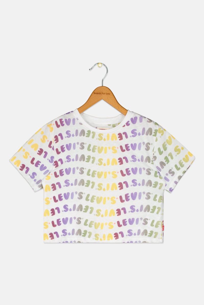 Levi's Kids Girl Short Sleeve Graphic Print T-Shirt, Multicolor - Image 2