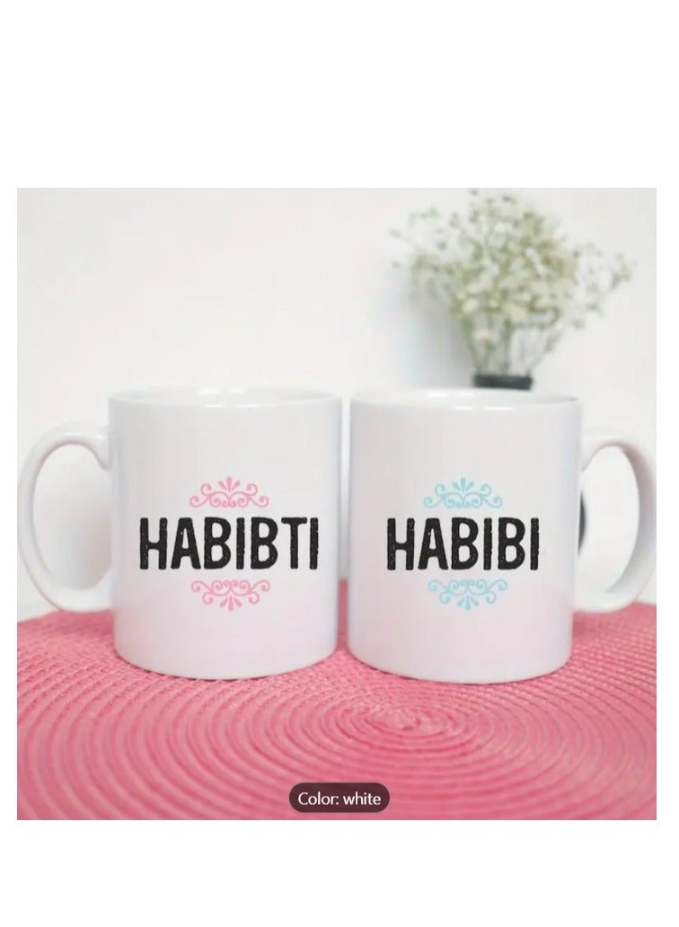 RYN Islamic Couple  Coffee Mugs of Habibi And Habibti - Image 1