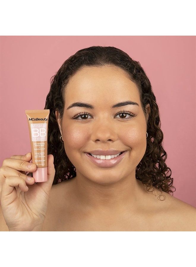 MCoBeauty Miracle BB Cream - Perfects And Corrects Skin - Covers Imperfections - Lightweight And Buildable Coverage - Delivers Extra Hydration - Fresh-Faced Finish - Natural Tan - 1.01 Oz Foundation - Image 1