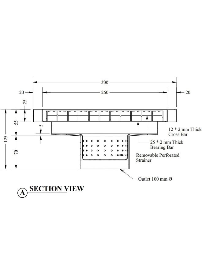 Sofia Refrigeration Floor Grating, Stainless Steel for Commercial Kitchen (300 x 300 MM) - Image 5