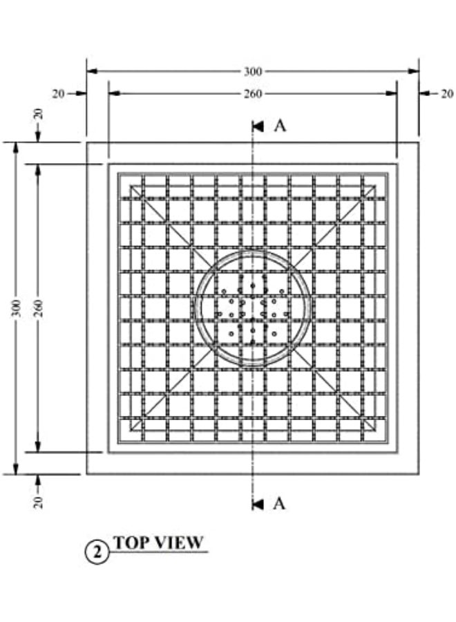 Sofia Refrigeration Floor Grating, Stainless Steel for Commercial Kitchen (300 x 300 MM) - Image 4